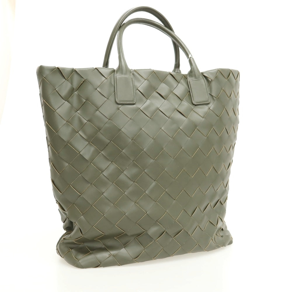 【中古】ポンス キンタナ PONS QUINTANA イントレチャートレザー トートバッグ オリーブ【 状態ランクA 】【 ユニセックス 】