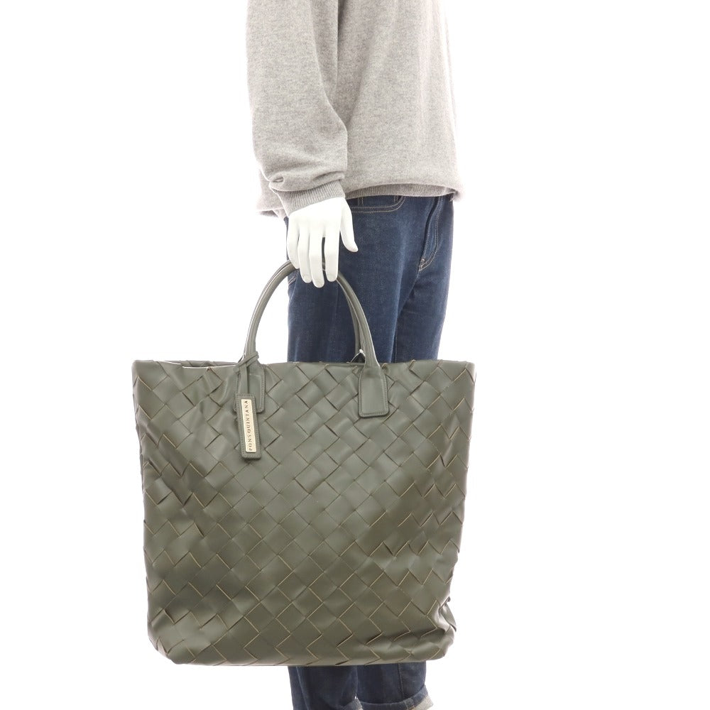 【中古】ポンス キンタナ PONS QUINTANA イントレチャートレザー トートバッグ オリーブ【 状態ランクA 】【 ユニセックス 】