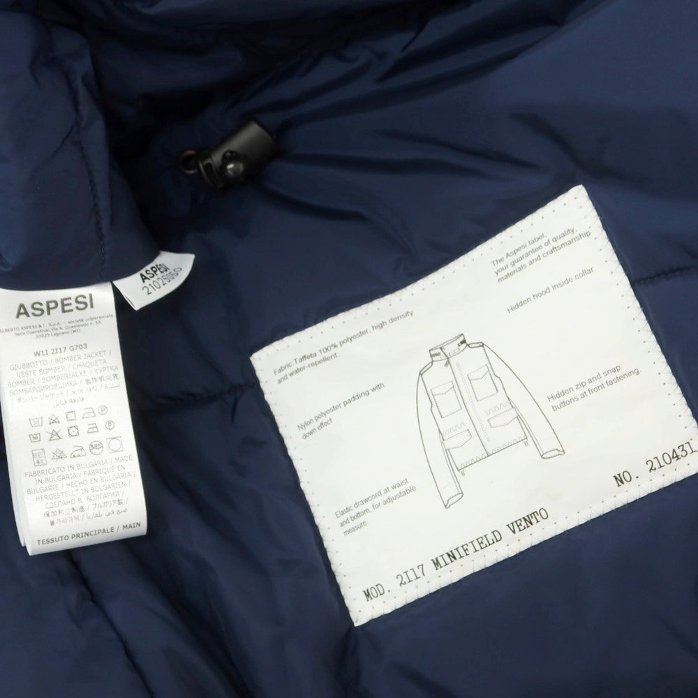 【中古】アスペジ ASPESI ナイロン M-65型 中綿 フィールドジャケット ライトネイビー【 S 】【 状態ランクB 】【 メンズ 】