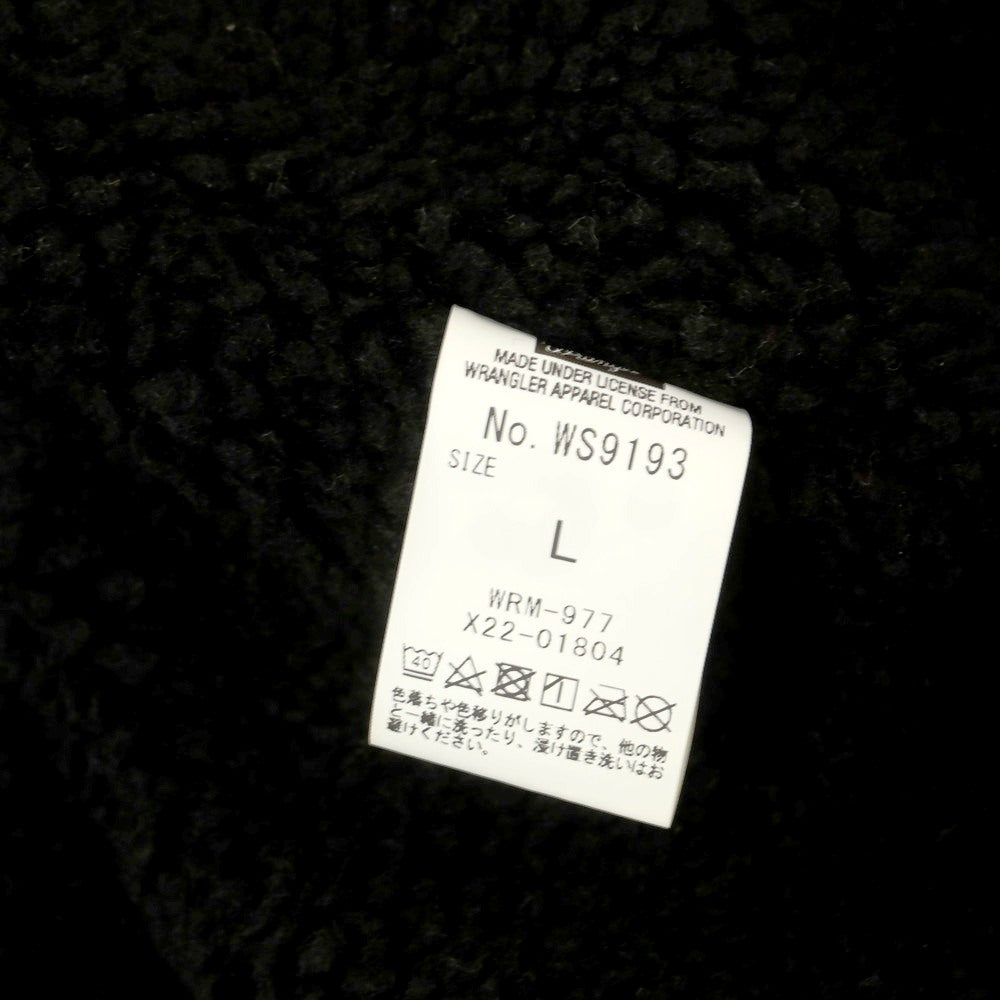 【中古】ラングラー Wrangler ×ナノユニバース ダブルジップ ボアジャケット ブラック系【 L 】【 状態ランクB 】【 メンズ 】
