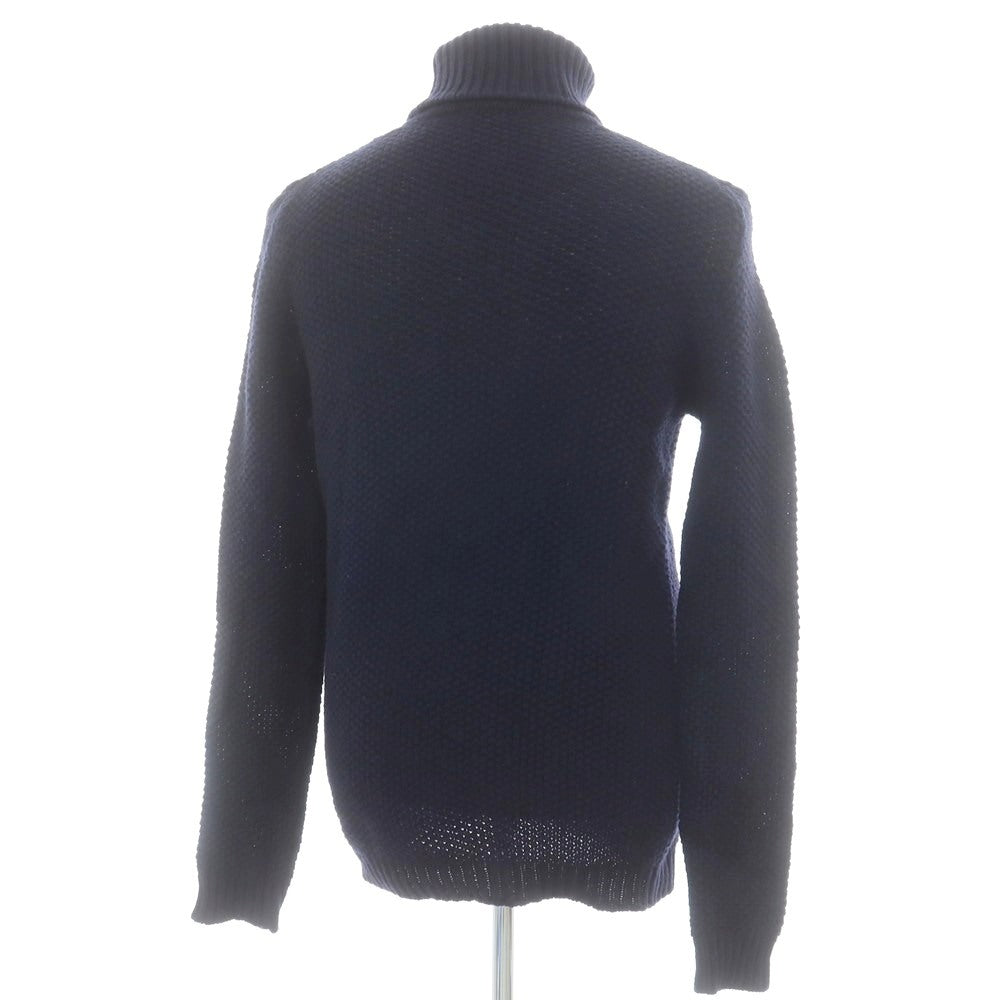 【中古】バフィー BAFY ウール タートルネック プルオーバーニット ネイビー【 50 】【 状態ランクC 】【 メンズ 】