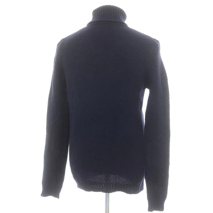 【中古】バフィー BAFY ウール タートルネック プルオーバーニット ネイビー【 50 】【 状態ランクC 】【 メンズ 】