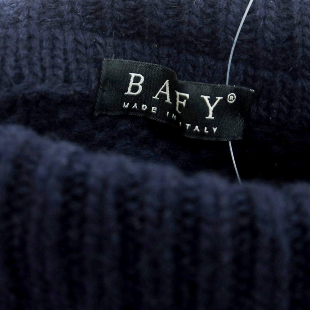 【中古】バフィー BAFY ウール タートルネック プルオーバーニット ネイビー【 50 】【 状態ランクC 】【 メンズ 】