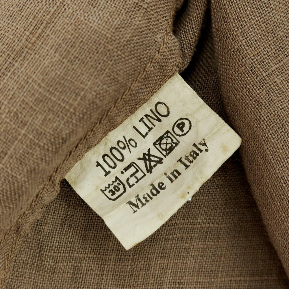 【中古】ブローバック Brouback リネン ワイドカラー カジュアルシャツ グレイッシュブラウン【サイズ40】【 状態ランクB 】【 メンズ 】