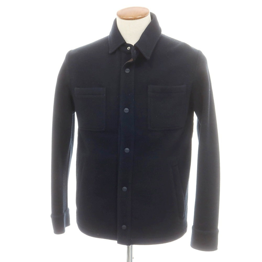 【中古】ヘルノ Herno アクリルウール ダウンシャツ ネイビー【 48 】【 状態ランクC 】【 メンズ 】
