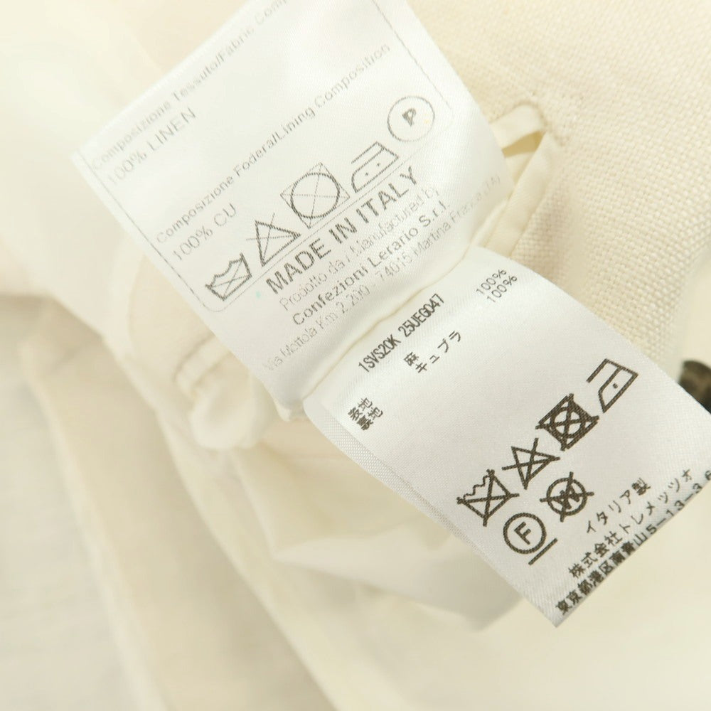 【中古】タリアトーレ TAGLIATORE リネン ダブル6B テーラードジャケット アイボリー【 44 】【 状態ランクD 】【 メンズ 】