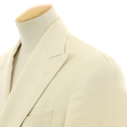 【中古】タリアトーレ TAGLIATORE リネン ダブル6B テーラードジャケット アイボリー【 44 】【 状態ランクD 】【 メンズ 】