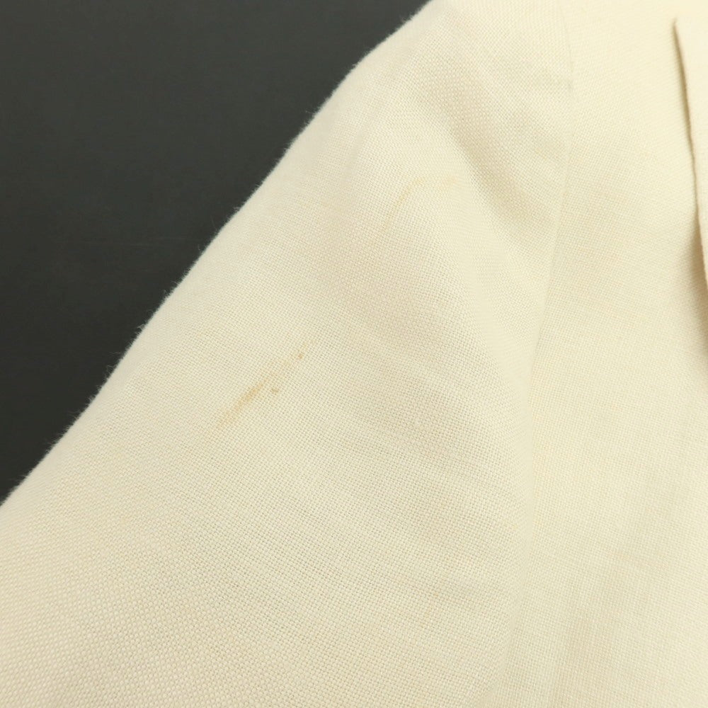 【中古】タリアトーレ TAGLIATORE リネン ダブル6B テーラードジャケット アイボリー【 44 】【 状態ランクD 】【 メンズ 】