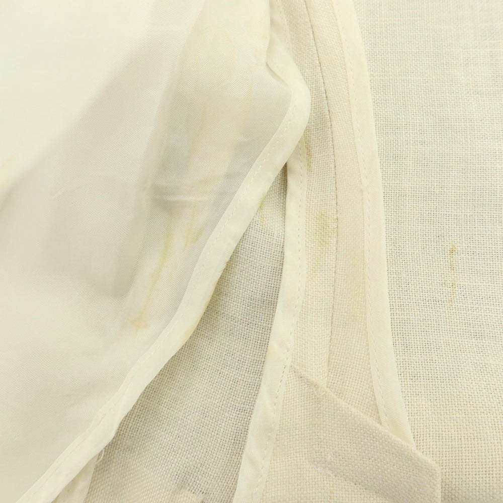 【中古】タリアトーレ TAGLIATORE リネン ダブル6B テーラードジャケット アイボリー【 44 】【 状態ランクD 】【 メンズ 】