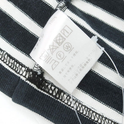 【中古】ルミノア Le Minor コットン ボーダー ボートネック バスク 長袖Ｔシャツ ブラックxホワイト【 3 】【 状態ランクC 】【 メンズ 】