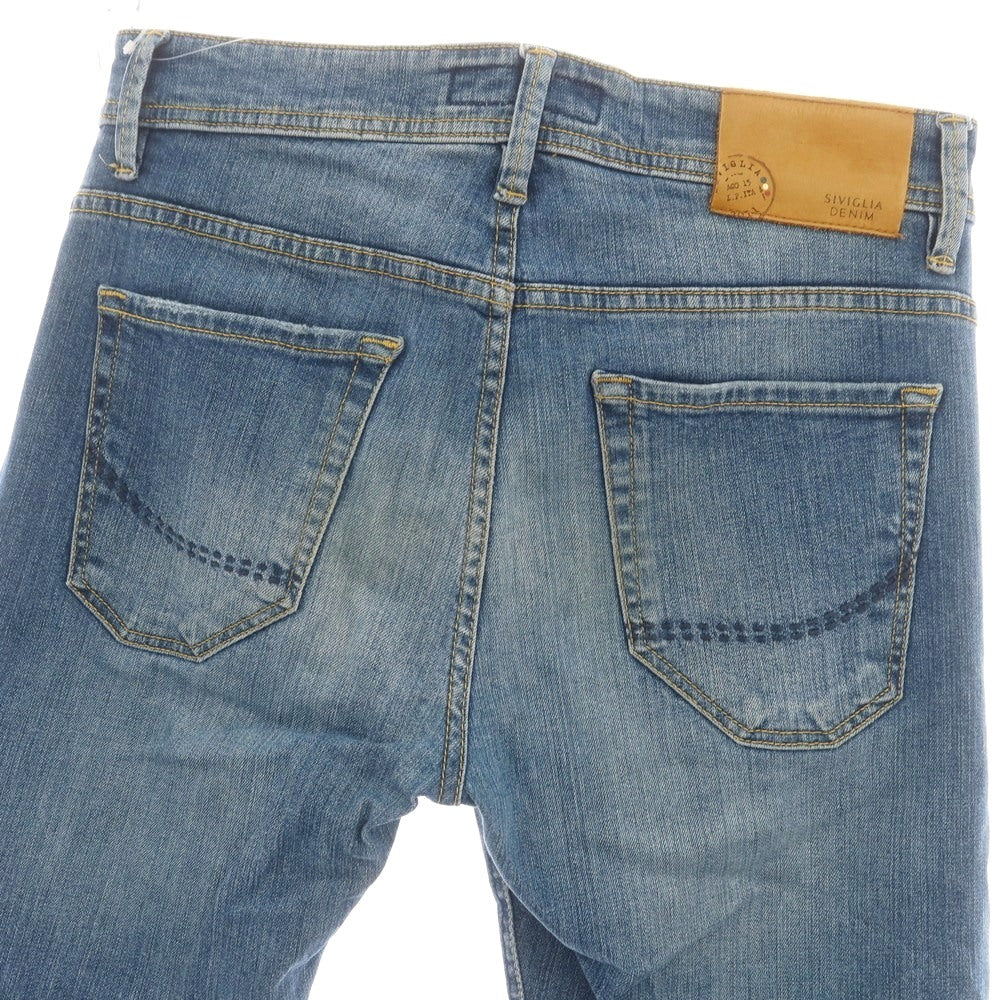 【中古】シビリア SIVIGLIA ストレッチ コットン ジーンズ デニムパンツ ブルー【 29 】【 状態ランクC 】【 メンズ 】