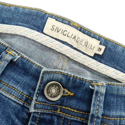【中古】シビリア SIVIGLIA ストレッチ コットン ジーンズ デニムパンツ ブルー【 29 】【 状態ランクC 】【 メンズ 】