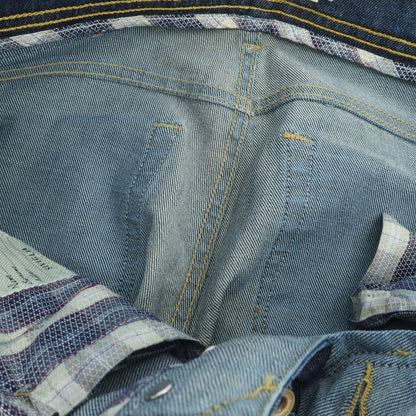 【中古】シビリア SIVIGLIA ダメージ＆リペア加工 ストレッチ コットン ジーンズ デニムパンツ ネイビー【 29 】【 状態ランクB 】【 メンズ 】