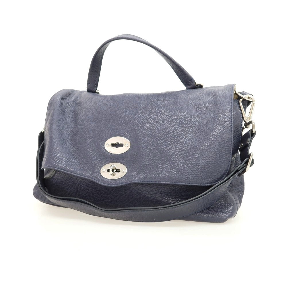 【中古】ザネラート ZANELLATO ポスティーナ ショルダーバッグ ネイビー【 状態ランクB 】【 メンズ 】