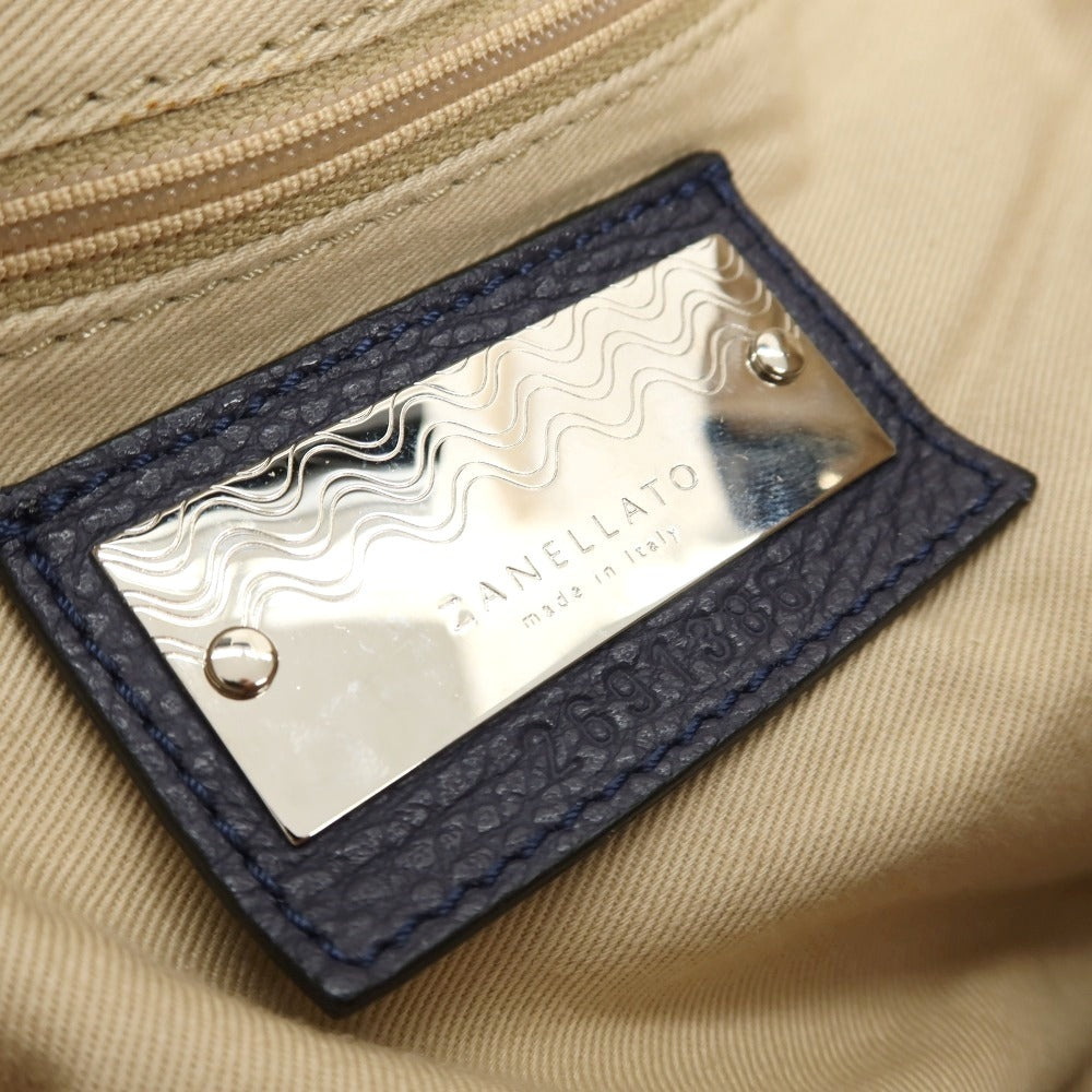 【中古】ザネラート ZANELLATO ポスティーナ ショルダーバッグ ネイビー【 状態ランクB 】【 メンズ 】 [APD]