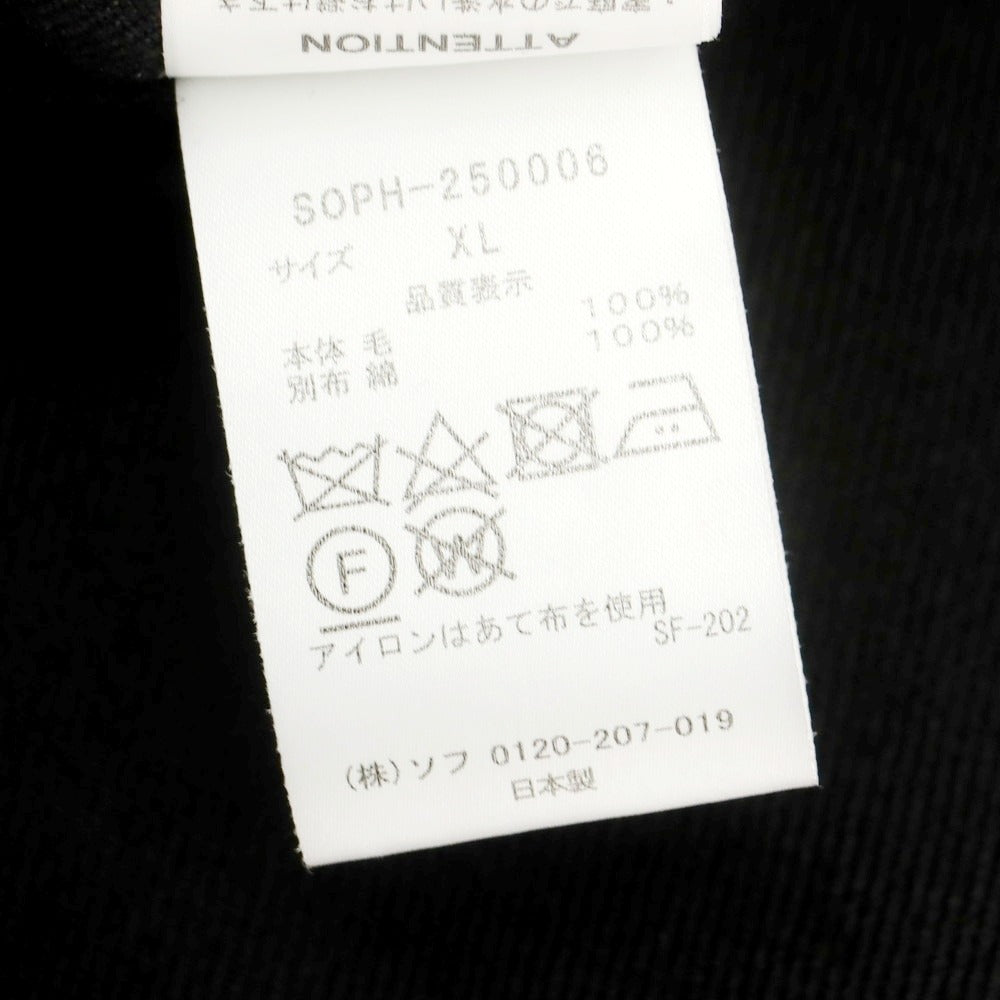 【中古】ソフネット SOPHNET. 2025年春夏 ウール コーチジャケット ブラック【 XL 】【 状態ランクB 】【 メンズ 】