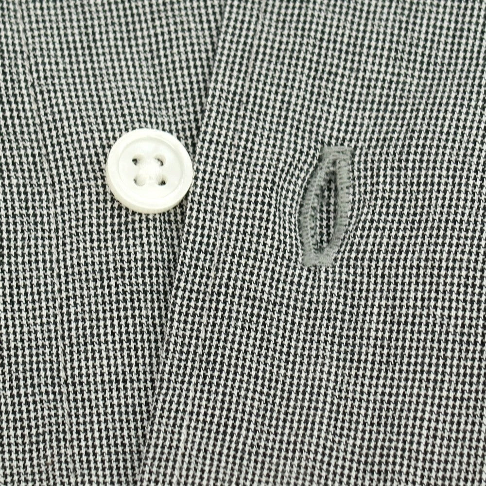 【中古】ユニフォームエクスペリメント uniform experiment 2025年春夏 コットン ハウンドトゥース レギュラーカラー カジュアルシャツ ブラックxホワイト【サイズ4】【 状態ランクB 】【 メンズ 】