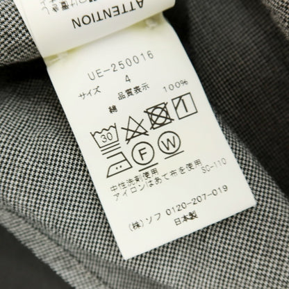 【中古】ユニフォームエクスペリメント uniform experiment 2025年春夏 コットン ハウンドトゥース レギュラーカラー カジュアルシャツ ブラックxホワイト【サイズ4】【 状態ランクB 】【 メンズ 】