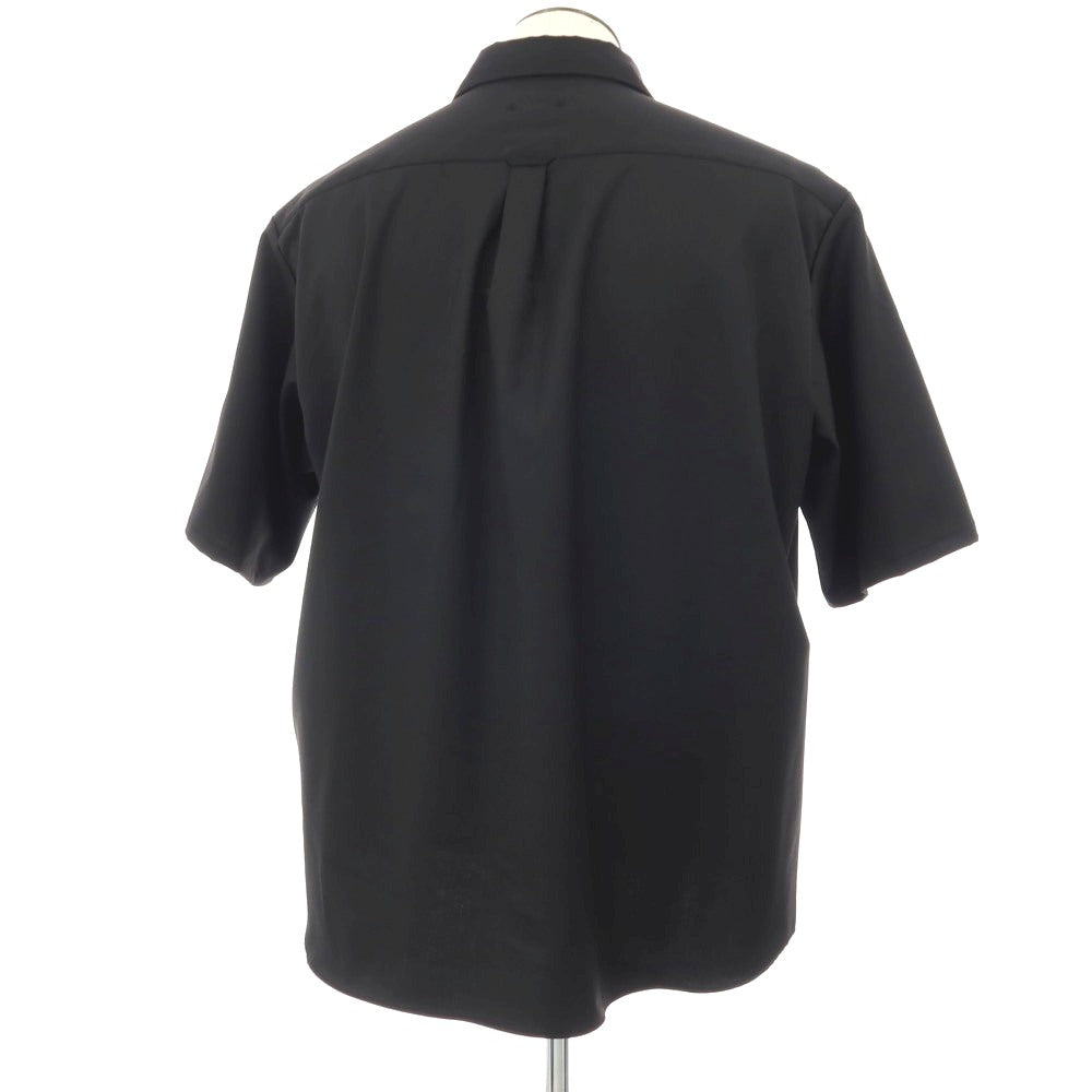 【中古】ソフネット SOPHNET. 2025年春夏 ストレッチ ポリエステルウールレーヨン レギュラーカラー 半袖シャツ ブラック【サイズXL】【 状態ランクB 】【 メンズ 】