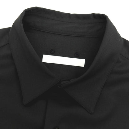 【中古】ソフネット SOPHNET. 2025年春夏 ストレッチ ポリエステルウールレーヨン レギュラーカラー 半袖シャツ ブラック【サイズXL】【 状態ランクB 】【 メンズ 】