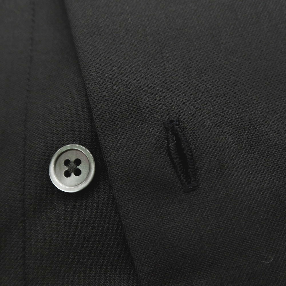 【中古】ソフネット SOPHNET. 2025年春夏 ストレッチ ポリエステルウールレーヨン レギュラーカラー 半袖シャツ ブラック【サイズXL】【 状態ランクB 】【 メンズ 】 [DPD]