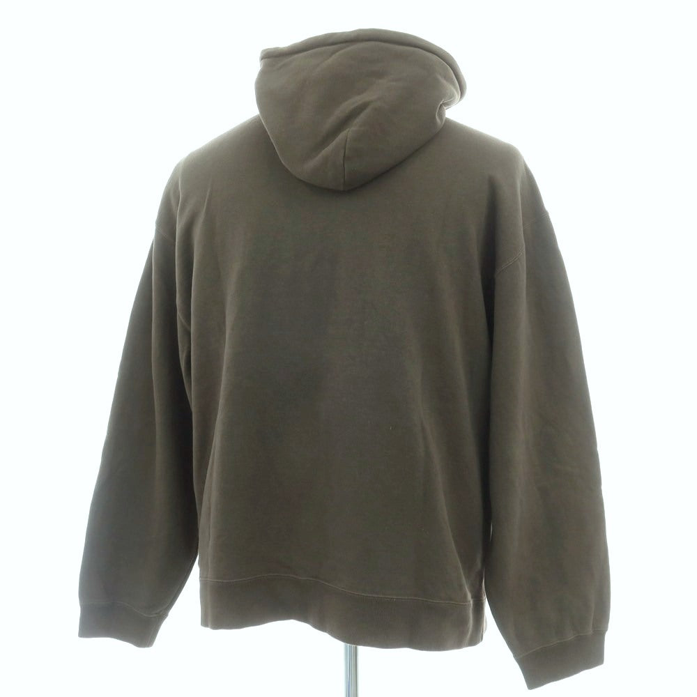 【中古】ユニフォームエクスペリメント uniform experiment コットン プルオーバー パーカー ダークカーキ【サイズ4】【 状態ランクB 】【 メンズ 】 [CPD]