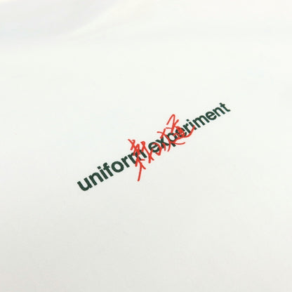 【SALE10%OFF/返品不可】【中古】ユニフォームエクスペリメント uniform experiment × 森山 大道 コットン クルーネック 半袖Ｔシャツ ホワイト【 サイズ5 】【 状態ランクC 】【 メンズ 】