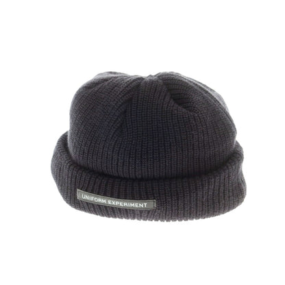 【中古】ユニフォームエクスペリメント uniform experiment LABEL WATCH CAP アクリルウール ニットキャップ ダークネイビー系【 FREE 】【 状態ランクC 】【 メンズ 】