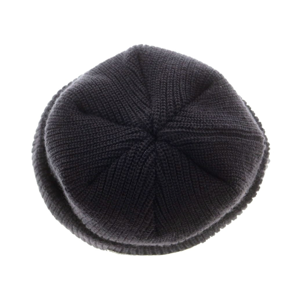【中古】ユニフォームエクスペリメント uniform experiment LABEL WATCH CAP アクリルウール ニットキャップ ダークネイビー系【 FREE 】【 状態ランクC 】【 メンズ 】