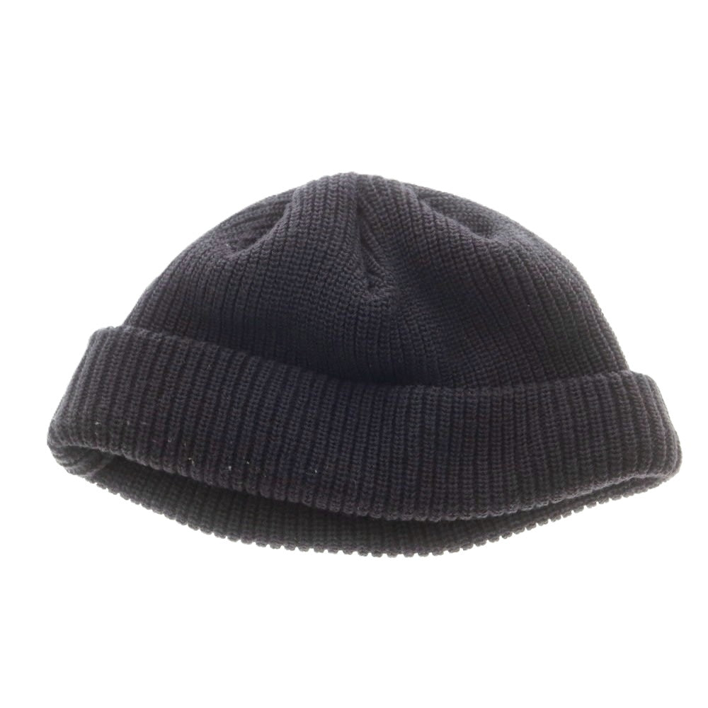 【中古】ユニフォームエクスペリメント uniform experiment LABEL WATCH CAP アクリルウール ニットキャップ ダークネイビー系【 FREE 】【 状態ランクC 】【 メンズ 】