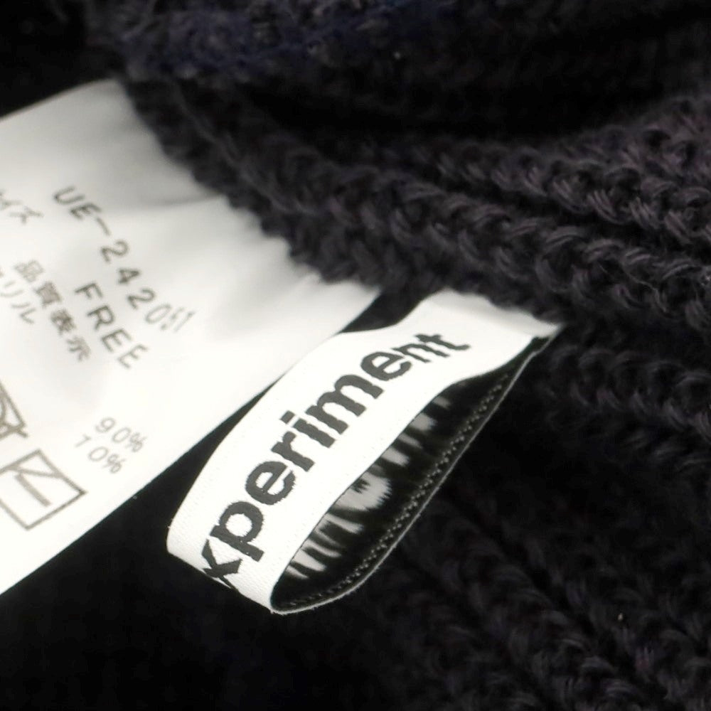 【中古】ユニフォームエクスペリメント uniform experiment LABEL WATCH CAP アクリルウール ニットキャップ ダークネイビー系【 FREE 】【 状態ランクC 】【 メンズ 】