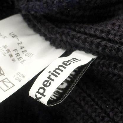 【中古】ユニフォームエクスペリメント uniform experiment LABEL WATCH CAP アクリルウール ニットキャップ ダークネイビー系【 FREE 】【 状態ランクC 】【 メンズ 】