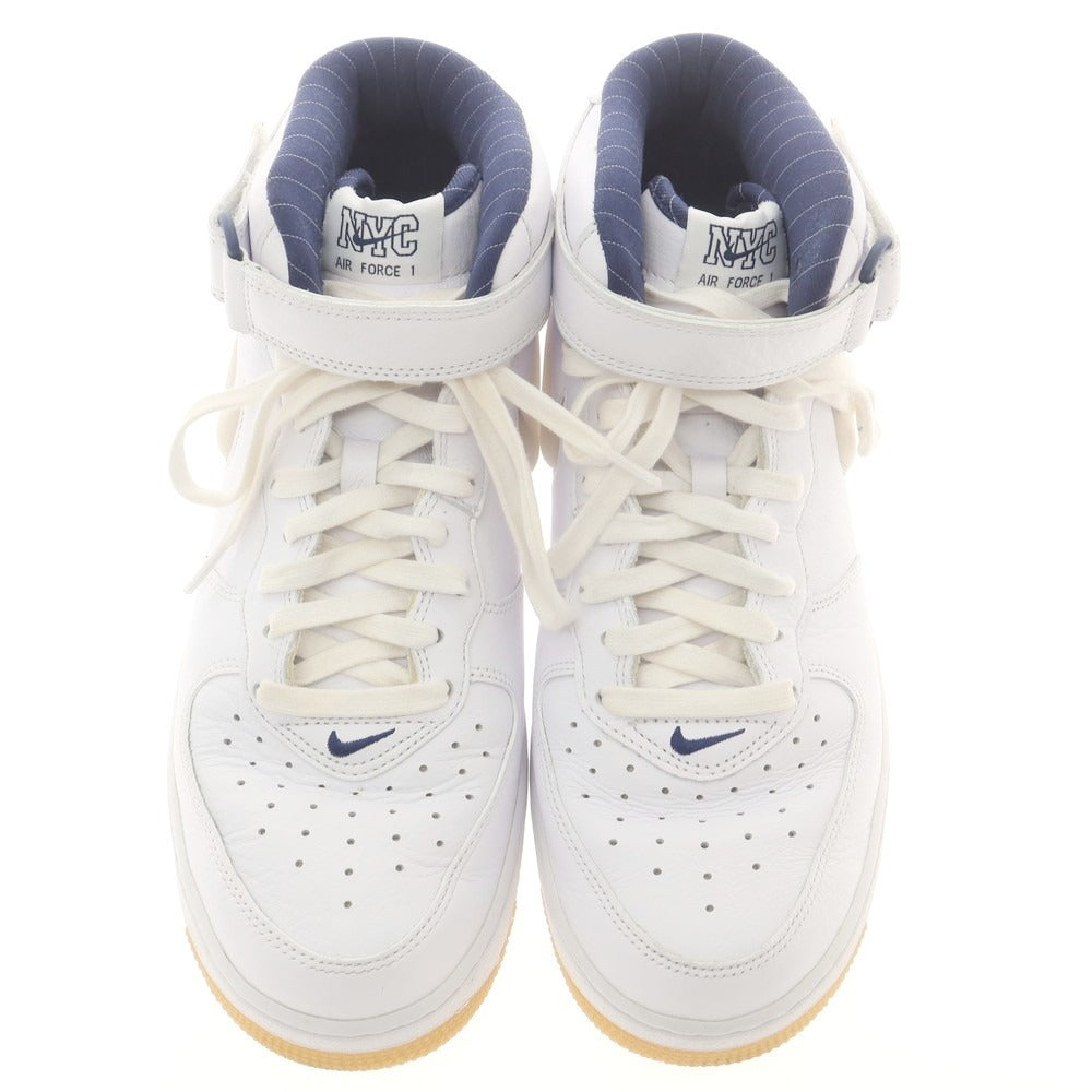 【中古】ナイキ NIKE Air Force 1 Mid NYC スニーカー ホワイト【 27.5 】【 状態ランクB 】【 メンズ 】