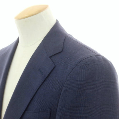 【中古】カスタムテーラー ビームス Custom Tailor BEAMS ウール チェック 3つボタンスーツ ネイビー【 表記なし（S位） 】【 状態ランクB 】【 メンズ 】