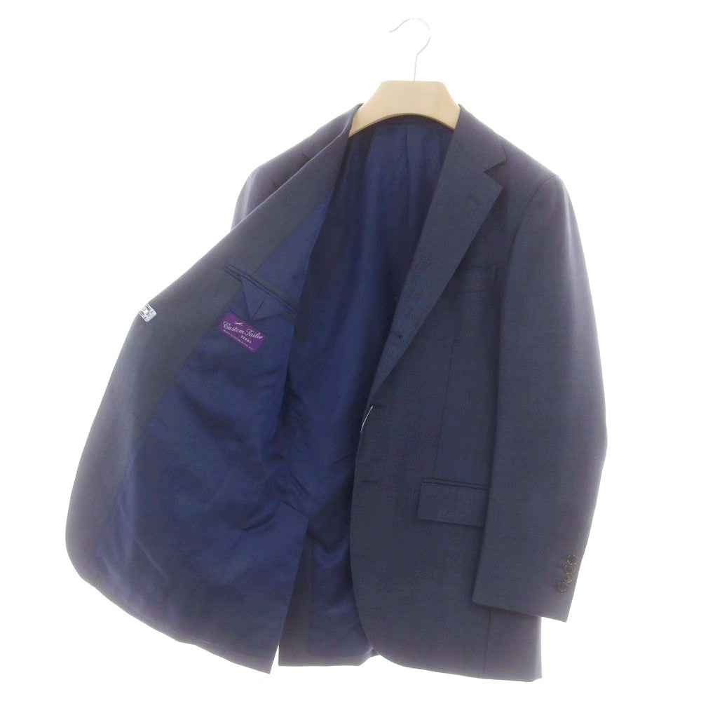 【中古】カスタムテーラー ビームス Custom Tailor BEAMS ウール チェック 3つボタンスーツ ネイビー【 表記なし（S位） 】【 状態ランクB 】【 メンズ 】