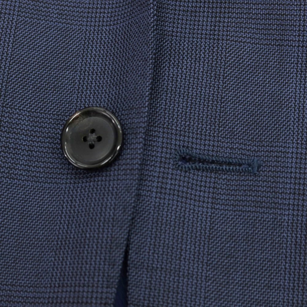 【中古】カスタムテーラー ビームス Custom Tailor BEAMS ウール チェック 3つボタンスーツ ネイビー【 表記なし（S位） 】【 状態ランクB 】【 メンズ 】