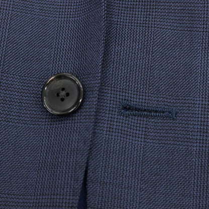 【中古】カスタムテーラー ビームス Custom Tailor BEAMS ウール チェック 3つボタンスーツ ネイビー【 表記なし（S位） 】【 状態ランクB 】【 メンズ 】