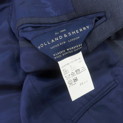 【中古】カスタムテーラー ビームス Custom Tailor BEAMS ウール チェック 3つボタンスーツ ネイビー【 表記なし（S位） 】【 状態ランクB 】【 メンズ 】