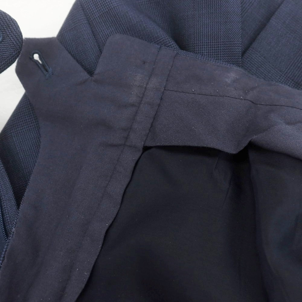 【中古】カスタムテーラー ビームス Custom Tailor BEAMS ウール チェック 3つボタンスーツ ネイビー【 表記なし（S位） 】【 状態ランクB 】【 メンズ 】