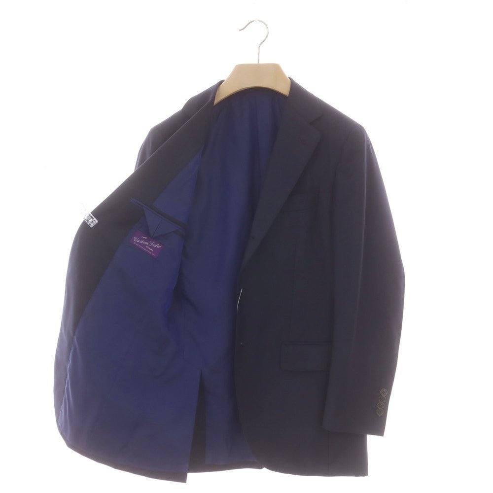 【中古】カスタムテーラー ビームス Custom Tailor BEAMS SUPER150’S ウール 3つボタンスーツ ネイビー【 表記なし（S位） 】【 状態ランクC 】【 メンズ 】