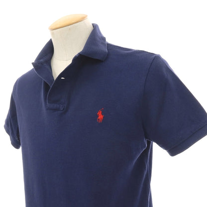 【SALE30%OFF/返品不可】【中古】ポロ ラルフローレン Polo Ralph Lauren 鹿の子 コットン 半袖ポロシャツ ネイビー【 サイズS 】【 状態ランクC 】【 メンズ 】