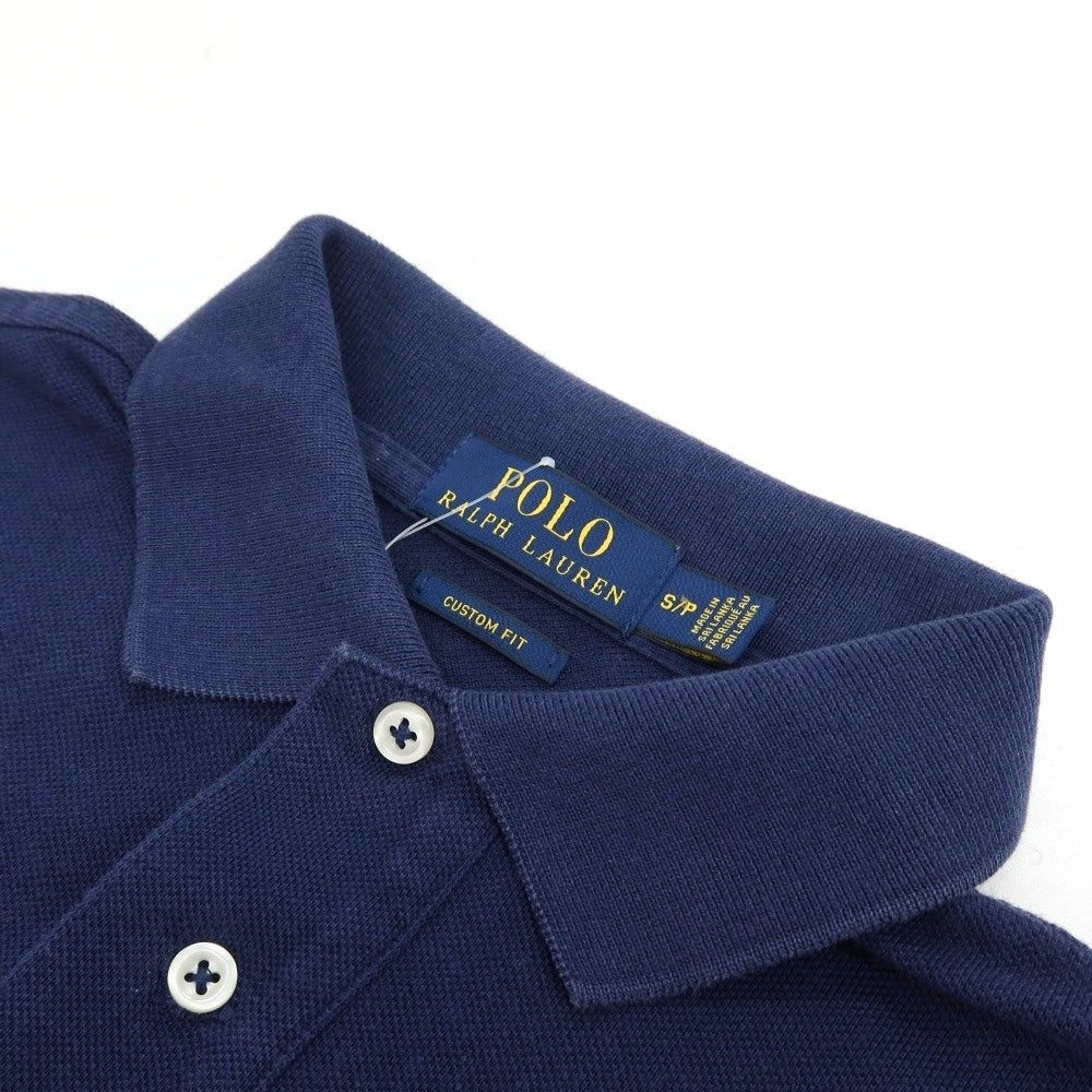 【SALE30%OFF/返品不可】【中古】ポロ ラルフローレン Polo Ralph Lauren 鹿の子 コットン 半袖ポロシャツ ネイビー【 サイズS 】【 状態ランクC 】【 メンズ 】