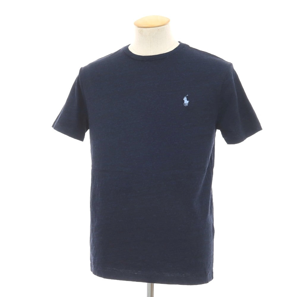 【中古】ポロ ラルフローレン Polo Ralph Lauren 2枚セット コットン クルーネック 半袖Ｔシャツ ネイビー【サイズS】【 状態ランクB 】【 メンズ 】