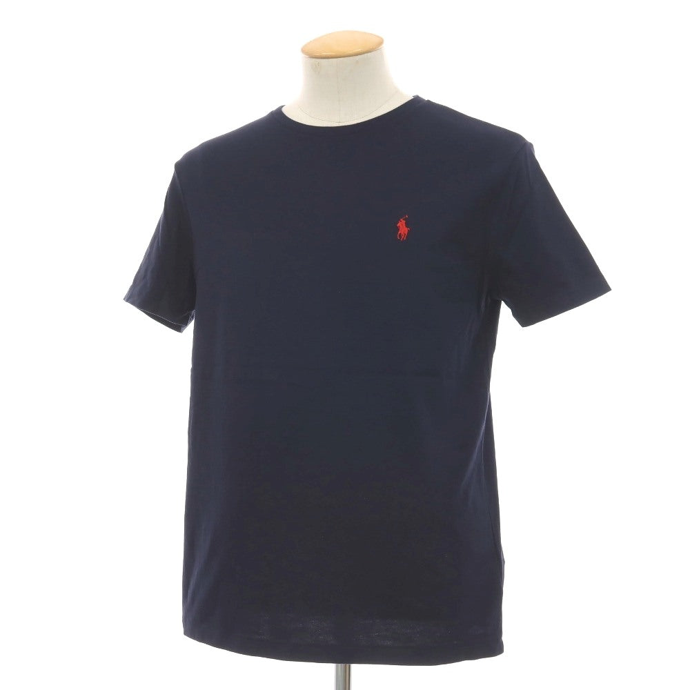 【中古】ポロ ラルフローレン Polo Ralph Lauren 2枚セット コットン クルーネック 半袖Ｔシャツ ネイビー【サイズS】【 状態ランクB 】【 メンズ 】