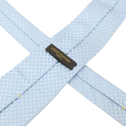 【中古】ルイ ヴィトン LOUIS VUITTON シルク チェック柄ネクタイ ライトブルー【 状態ランクA 】【 メンズ 】