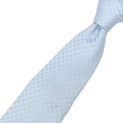 【中古】ルイ ヴィトン LOUIS VUITTON シルク チェック柄ネクタイ ライトブルー【 状態ランクA 】【 メンズ 】