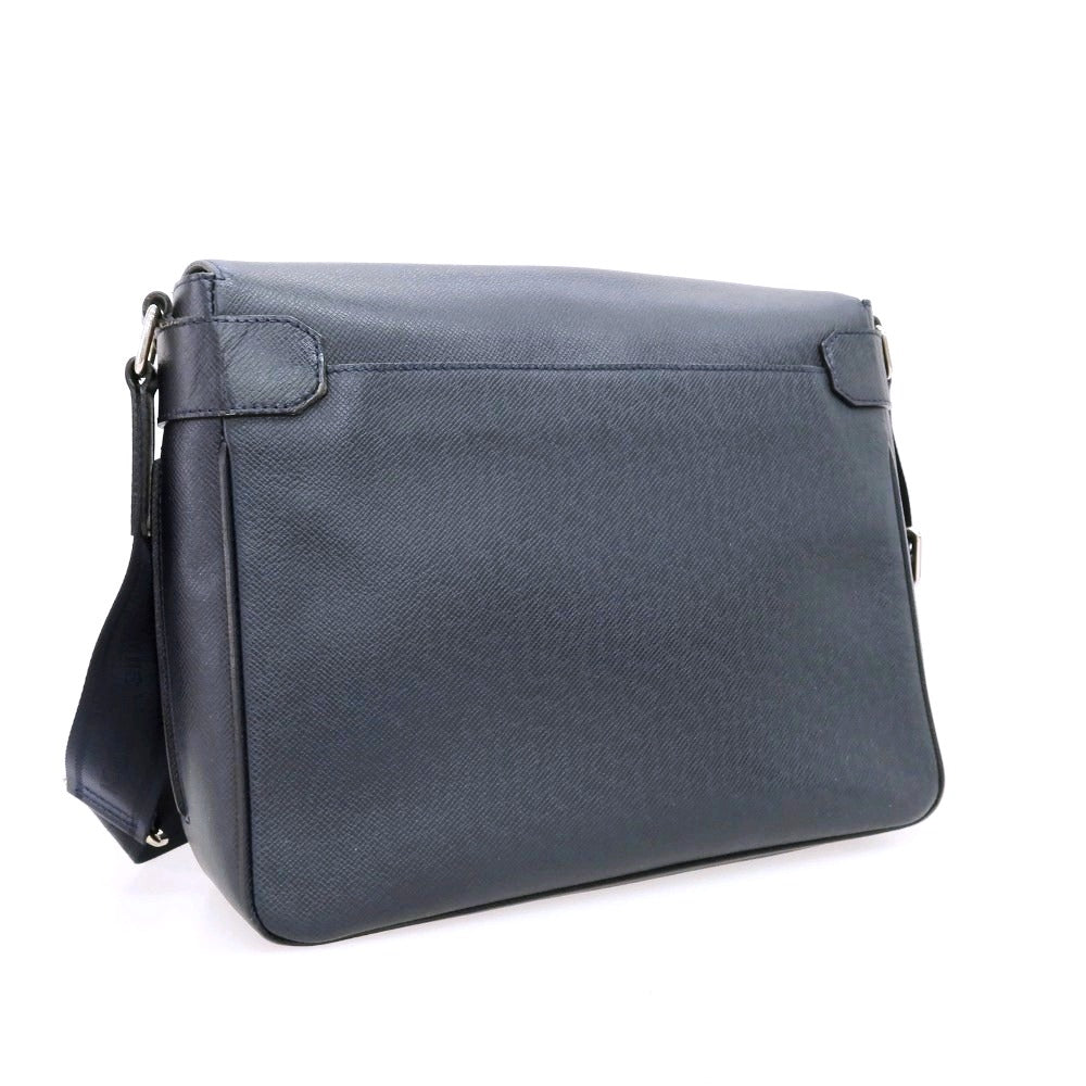 【中古】ルイ ヴィトン LOUIS VUITTON タイガ ロマンPM ショルダーバッグ ダークネイビー【 状態ランクB 】【 メンズ 】