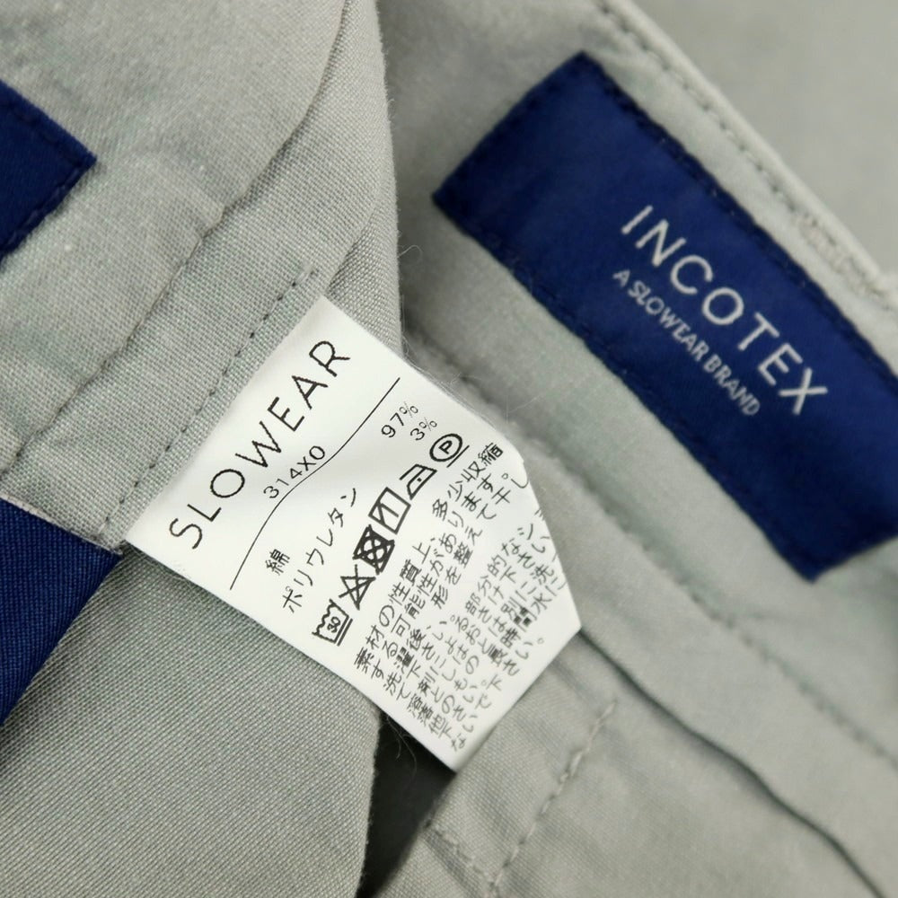 【中古】インコテックス INCOTEX ストレッチコットン カジュアルスラックスパンツ ライトグレー【サイズ48】【 状態ランクB 】【 メンズ 】