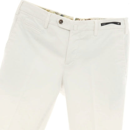 【中古】ピーティーゼロウーノ PT01 Jambo ストレッチコットン カジュアルスラックスパンツ ホワイト【サイズ48】【 状態ランクC 】【 メンズ 】