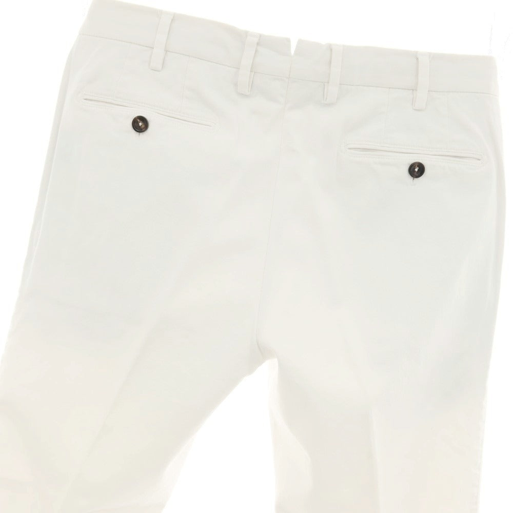 【中古】ピーティーゼロウーノ PT01 Jambo ストレッチコットン カジュアルスラックスパンツ ホワイト【サイズ48】【 状態ランクC 】【 メンズ 】